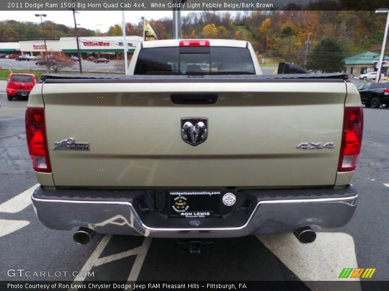 White Gold / Light Pebble Beige/Bark Brown 2011 Dodge Ram 1500 Big Horn Quad Cab 4x4