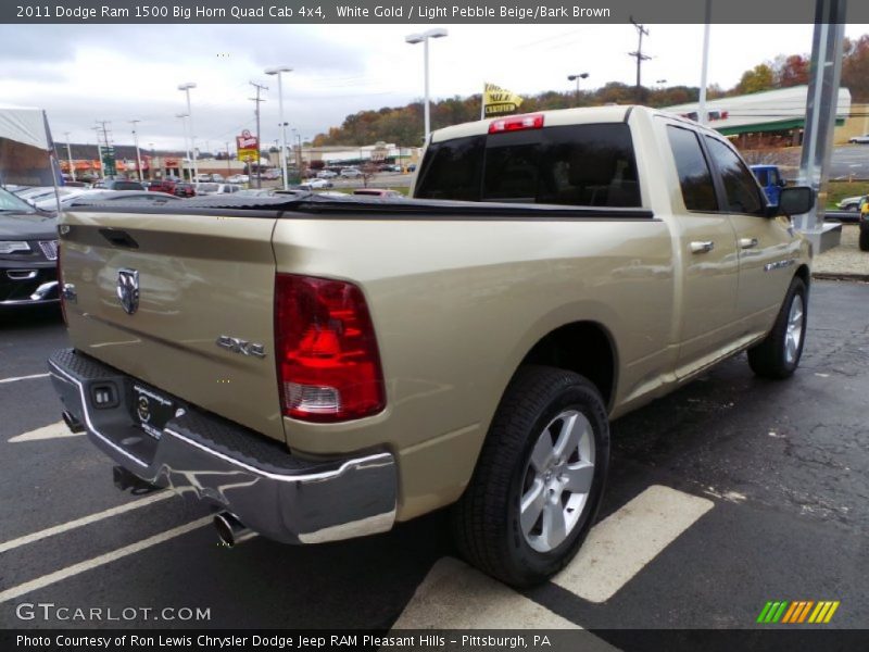 White Gold / Light Pebble Beige/Bark Brown 2011 Dodge Ram 1500 Big Horn Quad Cab 4x4