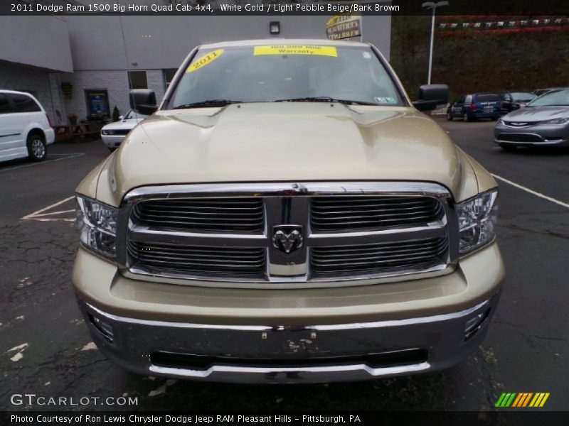 White Gold / Light Pebble Beige/Bark Brown 2011 Dodge Ram 1500 Big Horn Quad Cab 4x4