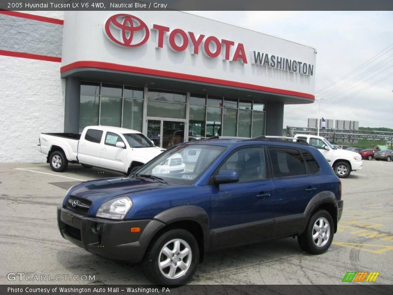 Nautical Blue / Gray 2005 Hyundai Tucson LX V6 4WD