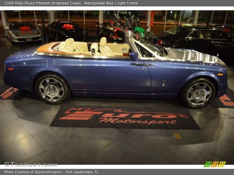 Metropolitan Blue / Light Creme 2008 Rolls-Royce Phantom Drophead Coupe