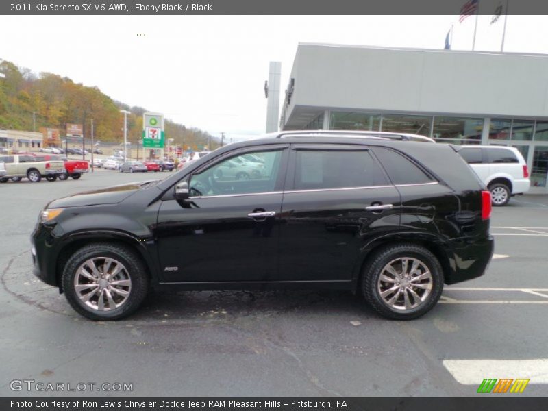 Ebony Black / Black 2011 Kia Sorento SX V6 AWD