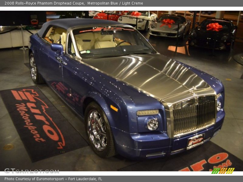 Metropolitan Blue / Light Creme 2008 Rolls-Royce Phantom Drophead Coupe