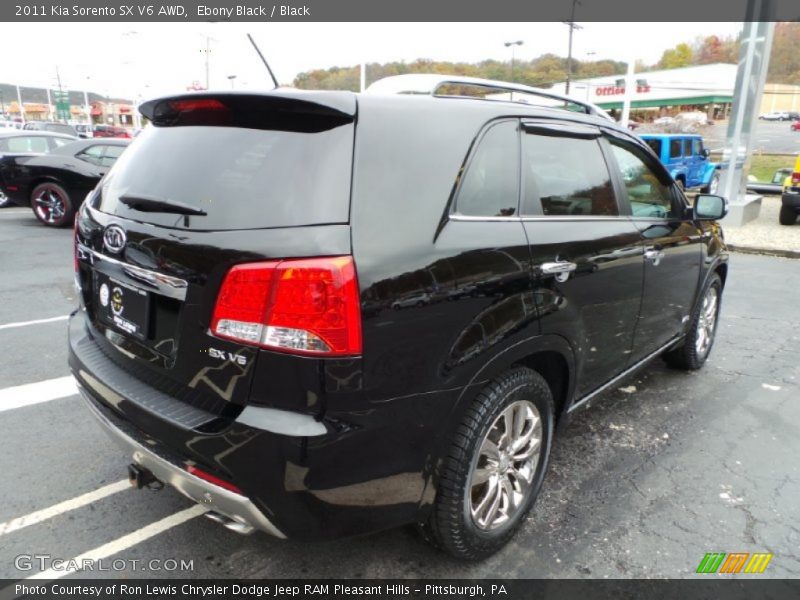 Ebony Black / Black 2011 Kia Sorento SX V6 AWD