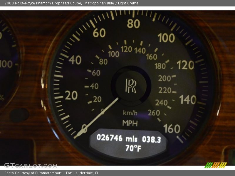 Metropolitan Blue / Light Creme 2008 Rolls-Royce Phantom Drophead Coupe