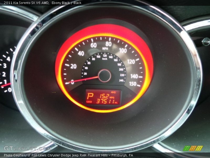Ebony Black / Black 2011 Kia Sorento SX V6 AWD