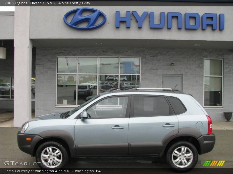 Alpine Frost / Gray 2006 Hyundai Tucson GLS V6