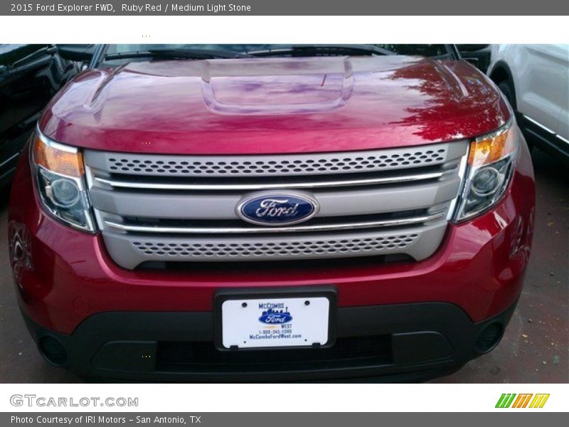 Ruby Red / Medium Light Stone 2015 Ford Explorer FWD