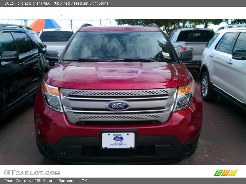 Ruby Red / Medium Light Stone 2015 Ford Explorer FWD