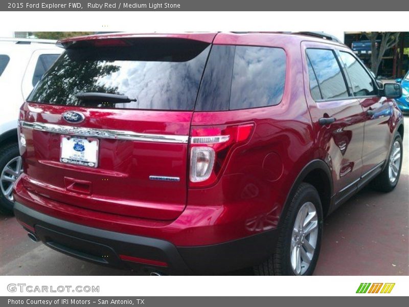 Ruby Red / Medium Light Stone 2015 Ford Explorer FWD