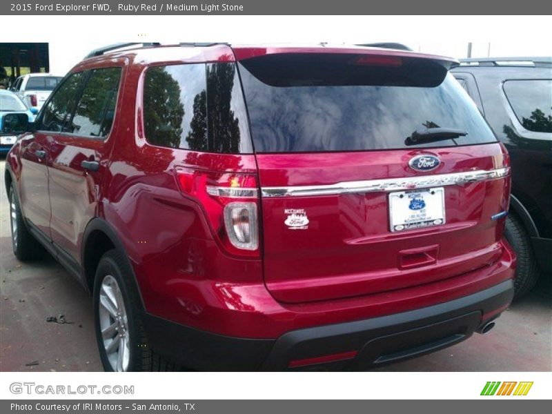 Ruby Red / Medium Light Stone 2015 Ford Explorer FWD