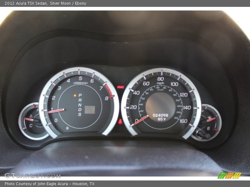 Silver Moon / Ebony 2012 Acura TSX Sedan