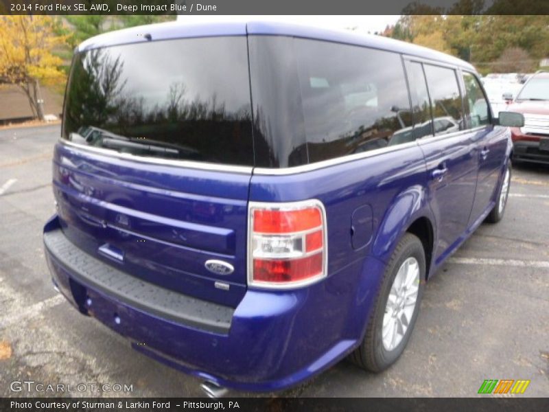 Deep Impact Blue / Dune 2014 Ford Flex SEL AWD