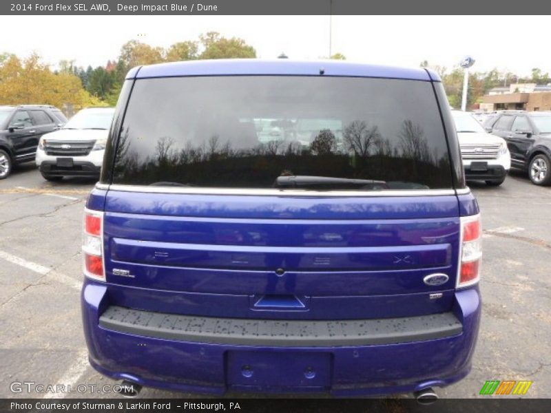 Deep Impact Blue / Dune 2014 Ford Flex SEL AWD