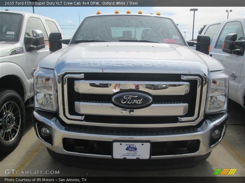 Oxford White / Steel 2015 Ford F350 Super Duty XLT Crew Cab 4x4 DRW