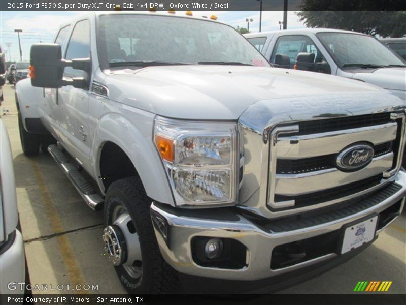 Oxford White / Steel 2015 Ford F350 Super Duty XLT Crew Cab 4x4 DRW