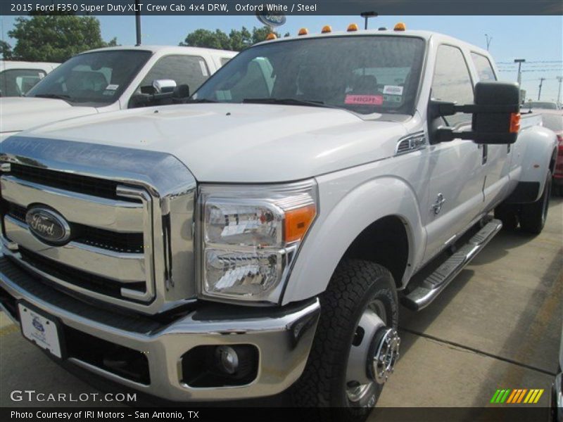 Oxford White / Steel 2015 Ford F350 Super Duty XLT Crew Cab 4x4 DRW