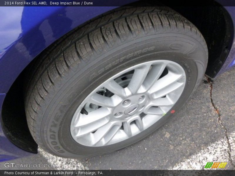 Deep Impact Blue / Dune 2014 Ford Flex SEL AWD