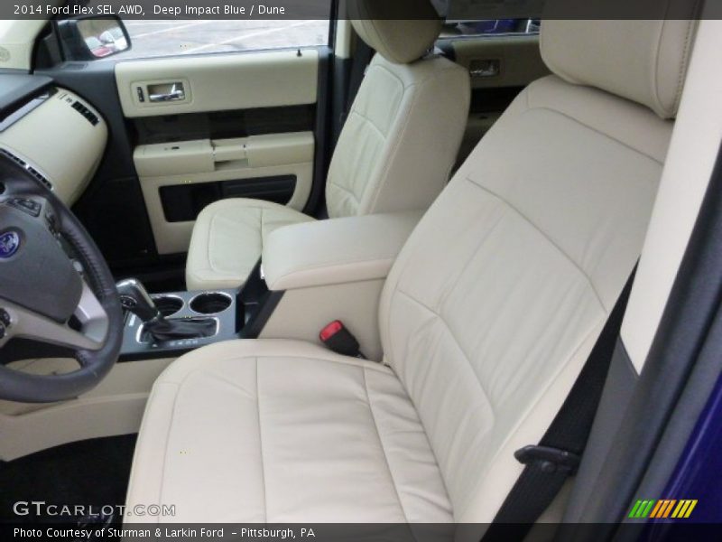 Deep Impact Blue / Dune 2014 Ford Flex SEL AWD