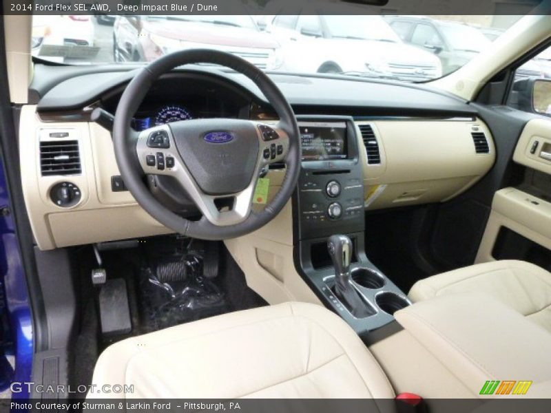 Deep Impact Blue / Dune 2014 Ford Flex SEL AWD
