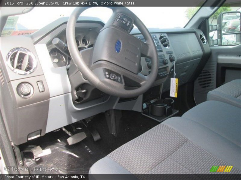 Oxford White / Steel 2015 Ford F350 Super Duty XLT Crew Cab 4x4 DRW