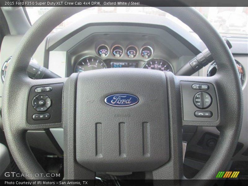 Oxford White / Steel 2015 Ford F350 Super Duty XLT Crew Cab 4x4 DRW