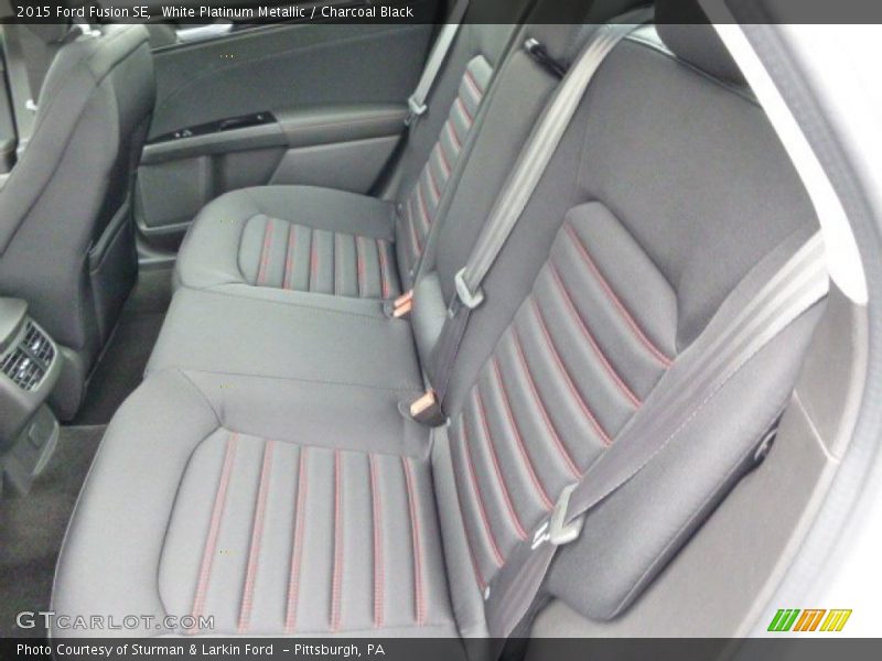 White Platinum Metallic / Charcoal Black 2015 Ford Fusion SE