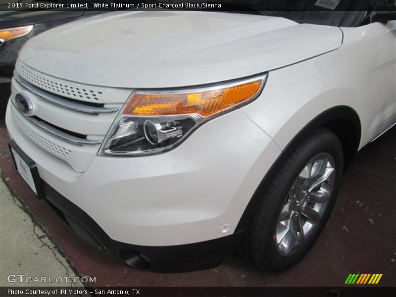 White Platinum / Sport Charcoal Black/Sienna 2015 Ford Explorer Limited