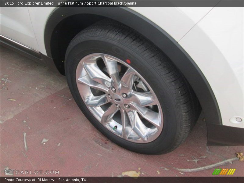 White Platinum / Sport Charcoal Black/Sienna 2015 Ford Explorer Limited
