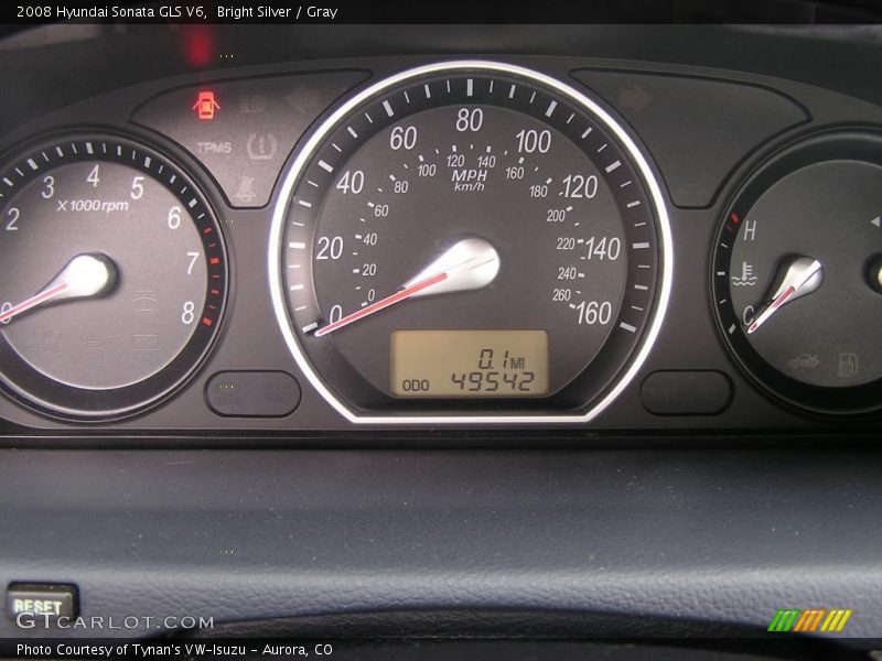 Bright Silver / Gray 2008 Hyundai Sonata GLS V6