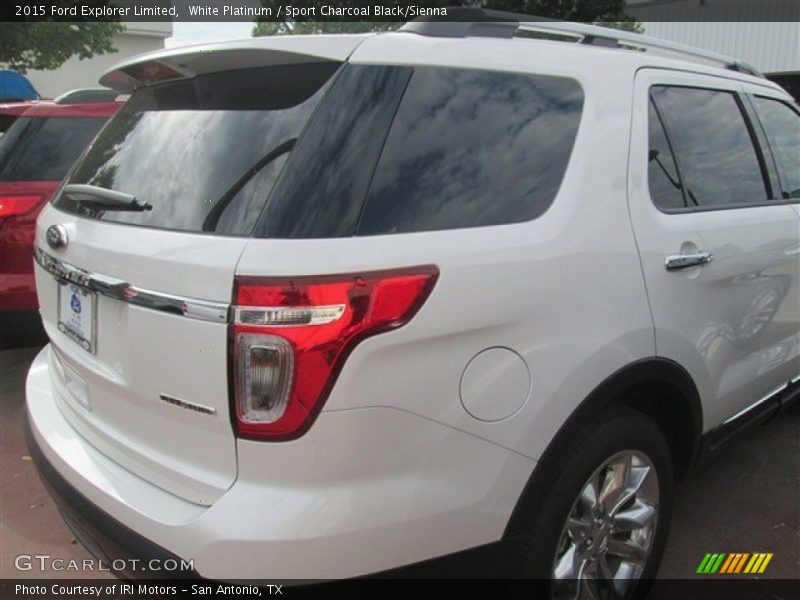 White Platinum / Sport Charcoal Black/Sienna 2015 Ford Explorer Limited