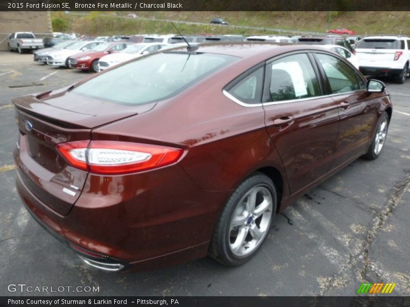Bronze Fire Metallic / Charcoal Black 2015 Ford Fusion SE