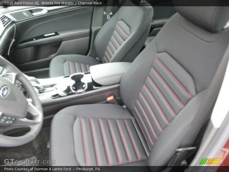 Bronze Fire Metallic / Charcoal Black 2015 Ford Fusion SE