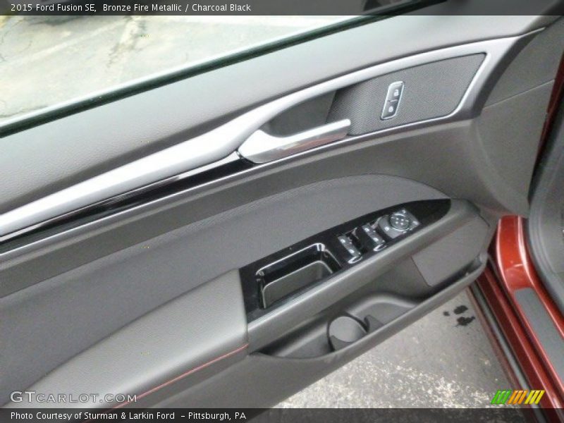 Bronze Fire Metallic / Charcoal Black 2015 Ford Fusion SE