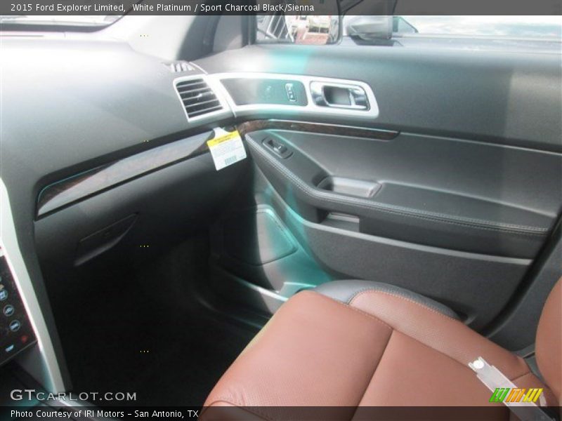 White Platinum / Sport Charcoal Black/Sienna 2015 Ford Explorer Limited