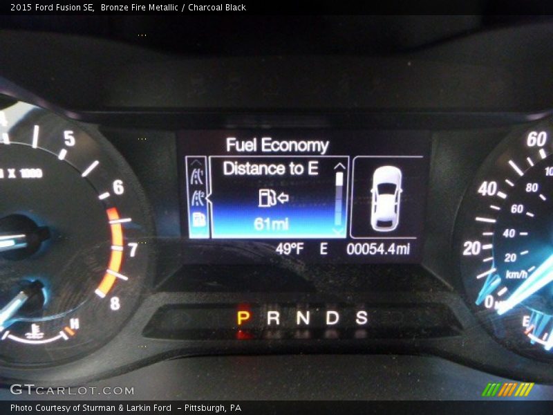 Bronze Fire Metallic / Charcoal Black 2015 Ford Fusion SE