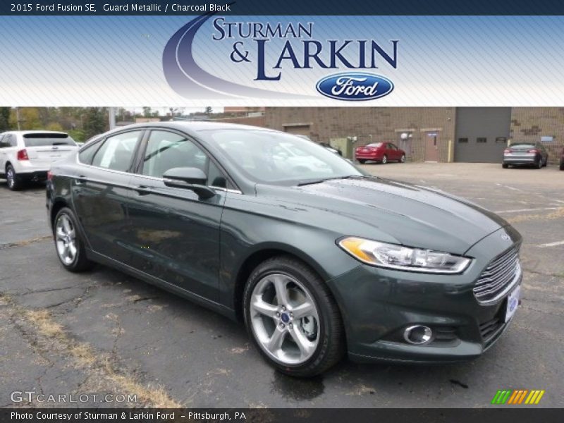 Guard Metallic / Charcoal Black 2015 Ford Fusion SE