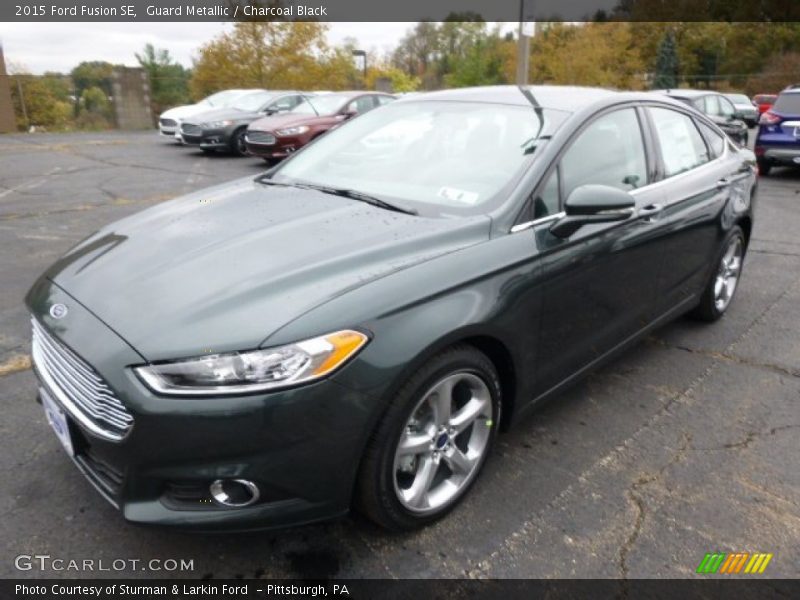 Guard Metallic / Charcoal Black 2015 Ford Fusion SE