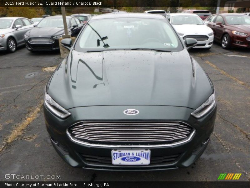 Guard Metallic / Charcoal Black 2015 Ford Fusion SE