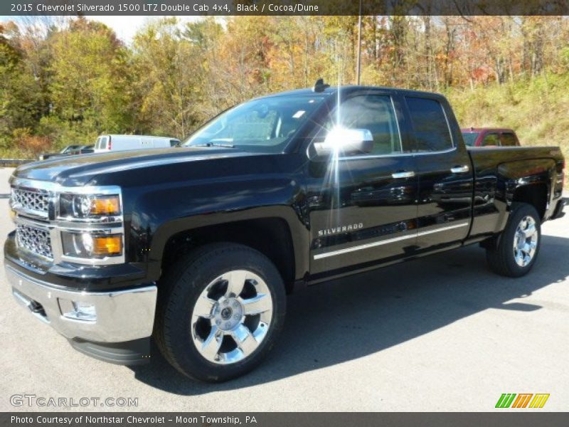 Black / Cocoa/Dune 2015 Chevrolet Silverado 1500 LTZ Double Cab 4x4