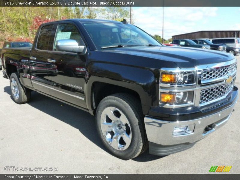 Black / Cocoa/Dune 2015 Chevrolet Silverado 1500 LTZ Double Cab 4x4