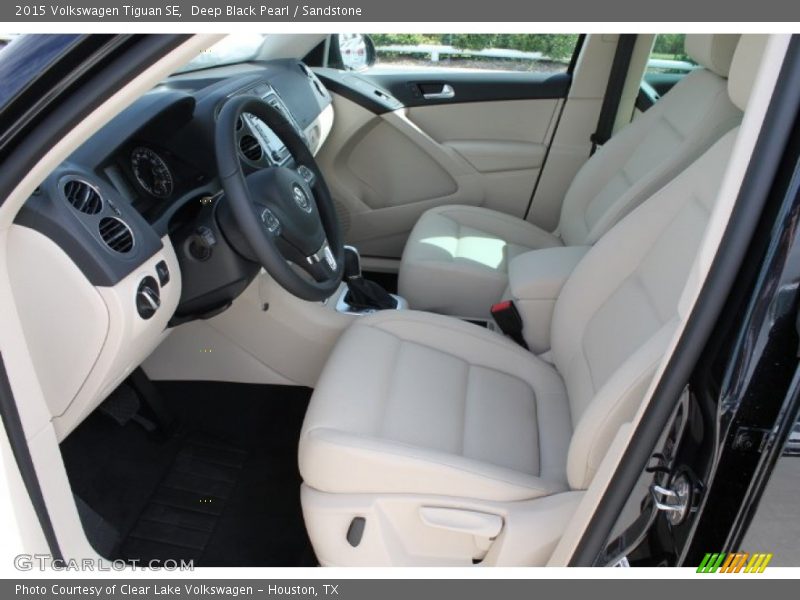 Deep Black Pearl / Sandstone 2015 Volkswagen Tiguan SE