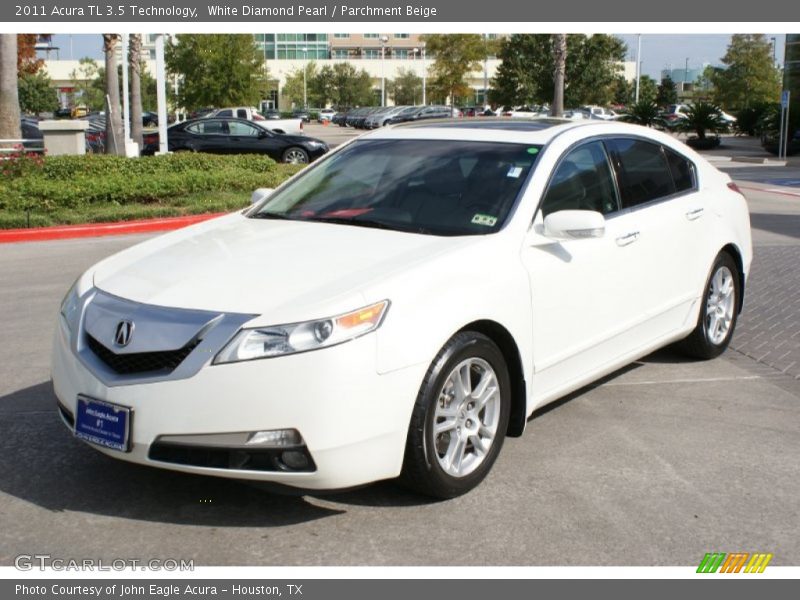 White Diamond Pearl / Parchment Beige 2011 Acura TL 3.5 Technology