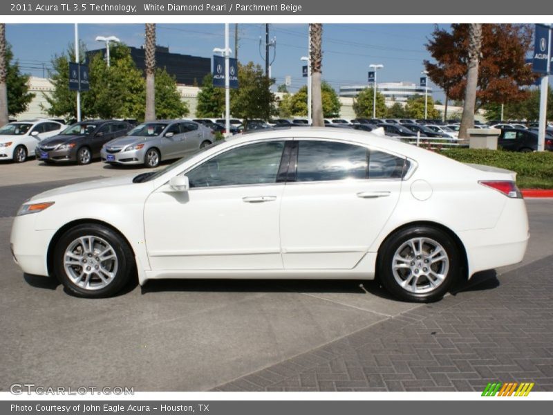 White Diamond Pearl / Parchment Beige 2011 Acura TL 3.5 Technology