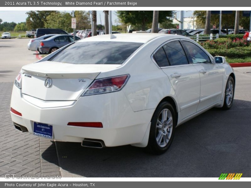 White Diamond Pearl / Parchment Beige 2011 Acura TL 3.5 Technology