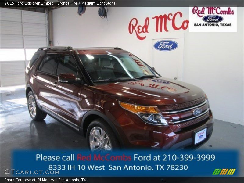 Bronze Fire / Medium Light Stone 2015 Ford Explorer Limited