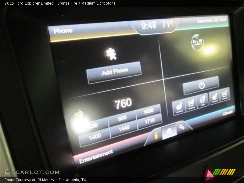 Bronze Fire / Medium Light Stone 2015 Ford Explorer Limited