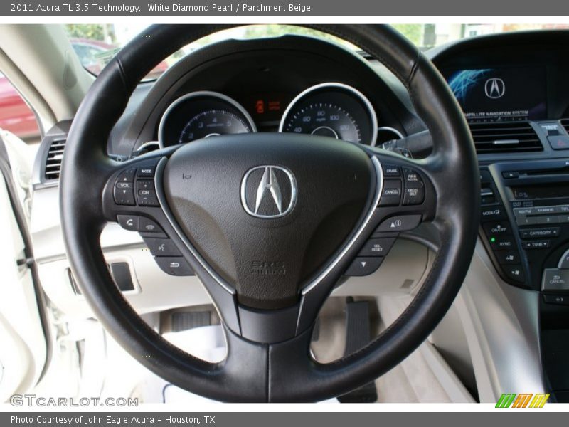 White Diamond Pearl / Parchment Beige 2011 Acura TL 3.5 Technology
