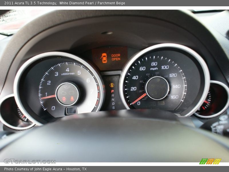White Diamond Pearl / Parchment Beige 2011 Acura TL 3.5 Technology