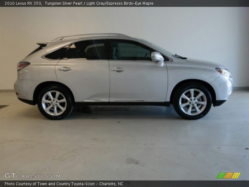 Tungsten Silver Pearl / Light Gray/Espresso Birds-Eye Maple 2010 Lexus RX 350